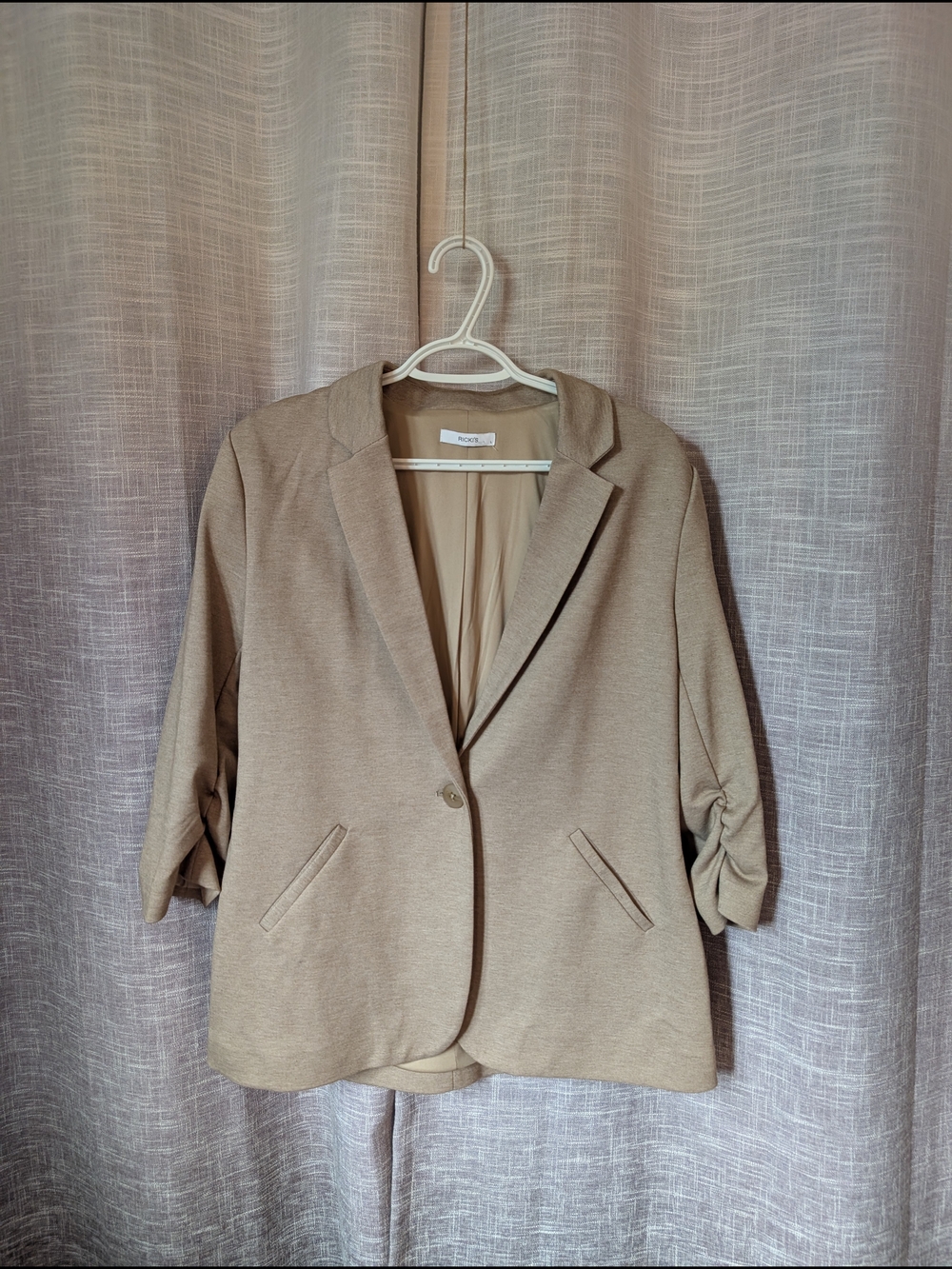 Ricki's Beige Single-Button Blazer
